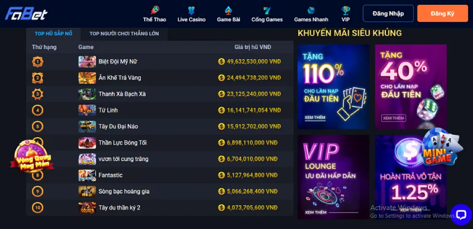 winmax1 nhà cái ra mắt khuyến mãi thể thao mới